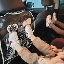 [모비딕컴퍼니] 차량용통풍시트 자동차시트카바 자동차시트방석 방수매트 쿠션방석 phiao, 잇★ 자동차 뒷 좌석 발자국 오염 방지 시트 백, 잇★ 옐로우 동물원