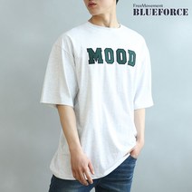 블루포스 남녀공용 젤러딘 반팔티 오버핏 캐주얼 반팔 티셔츠 커플룩 단체복