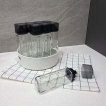 시노글라스 사각 실리콘 오일병 블랙, 250ml, 3개