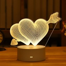 로맨틱 러브 3D 아크릴 네온 사인 Led 램프 홈 야간 조명 테이블 램프 생일 발렌타인 데이 침대 옆 램프, 5 - 2 Love