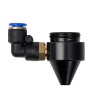 최신형 레이저 각인기 Cloudray-에어 노즐 직경 18mm FL38.1mm CO2 레이저 절단기용 레이저 헤드, 02 Nozzle with Fitting