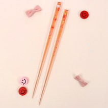 헬로키티 해피니스걸 아크릴 젓가락 21cm 캐릭터 수저 예쁜 투명 식기 파티 식탁 인테리어, 단품, 단품