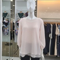 꼼빠니아 라운드 뒷트임 블라우스-CACU5-WRB450-핑크