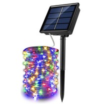 크리스마스 조명 트리전구 무드등 12m 100LED 5M 50 LED 태양광 스트링 패어리 라이트 방수 야외 화환 램프 정원 장식, [02] colorful, [03] 22M  200LED