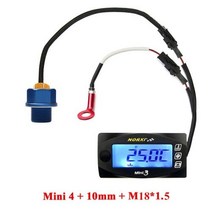디지털 미니 미터 로프 듀얼 온도 측정기 오일 게이지 오토바이 실린더 전압 시, Meter-10mm-18x1.5