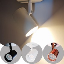 원통매입등기구 반매입 스포트조명 다운라이트 직부, 등기구세트_로즈골드, 램프색상_백색(6500K)