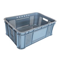 뉴플라스틱 운반상자 6호 운반 수납 플라스틱 바구니 사각 농수산물, 운반6호_그레이(택배착불)