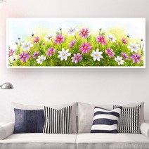 안묵 코스모스 보석십자수 아트 도안 자수 종류 노인취미 십자수가게 비즈 공예 diy 키트 트레이 펜 고체풀 도구 세트, 03.150x50