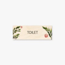 모두의팩토리 그린 디자인 문패 대형 도어사인 28x10cm, 4.TOILET