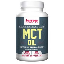 Jarrow Formulas 자로우 코코넛 오일 추출 MCT 캡슐 180소프트젤, 1개, 1세트