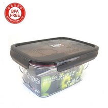 ALS 크리스탈 직사각밀폐 1700ml 물방울 투명밀폐 김치통 반찬통 냉동실보관 전자레인지, 1개