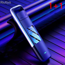 휴대용 알콜 음주측정기 USB 충전식 음주측정기 삼색표시등 비접촉 음주측정기 Riutiyo, 검정색+화이트, 2P