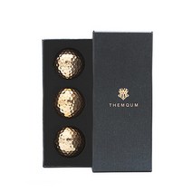 MQUM 황금 골프공 3구 럭셔리 GOLF 골프선물 골프용품, 황금골프공 3구