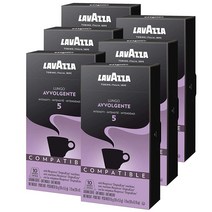 라바짜 Lavazza Avvolgente Lungo Dark Roast Nespresso 룽고 아볼젠테 네스프레소 호환 60캡슐 1세트, 5.5g, 60개