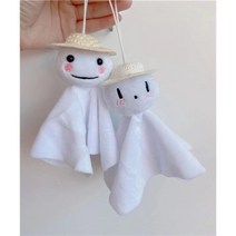 테루테루보즈 인형 맑음 날씨 소품 인테리어 장식 가방 펜던트 일본 밀짚 모자 화창한 날 인형 플러시 장난감 인형 인형 여자 친구를위한 귀여운 생일 선물, 멋진 모자 한 켤레