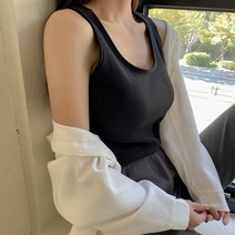 코코블랑 히팅 밍크기모 U넥 나시