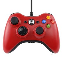 Xbox 360 유선 게임패드 지원 시스템 컨트롤 조이스틱 조이패드 XBOX360 슬림/팻 콘솔 USB PC 게임 컨트롤러 Win7/8/10, 04 Red, 한개옵션1