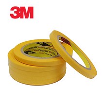 3M 내열마스킹테이프 244 5mm 8mm 10mm 12mm 15mm X 50M 자동차도장 3D프린터용 종이테이프, 12mmX50M