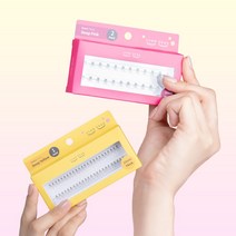 깜빡 인조 가닥속눈썹, 9mm, 라이트(블랙), 1기둥