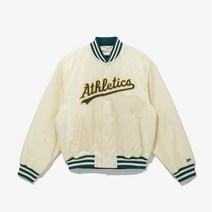 뉴에라 MLB 오클랜드 애슬레틱스 스타디움 재킷 아이보리