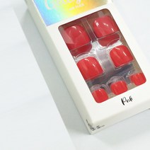 [젤리팁] 말랑 패디팁 24p + 알콜패드 + 우드스틱 + 미니 파일, 07. 리얼 레드