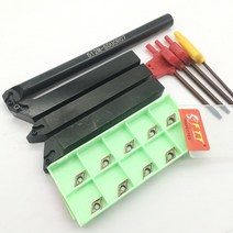 선반공구 터닝도구 10pcs dcmt070204 카바이드 인서트 4pcs 합금강 12mm 10mm 선반 보링 바 터닝 공구 홀더, 12mm 세트