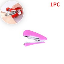 가정용미싱 공업용 자수 가죽 12pcs 휴대용 미니 수동 재봉틀 심플 작업 바느질 도구 천 직물 편리한, 1pc Pink