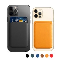 아이폰12 맥세이프 카드지갑 초섬피가죽, 브라운