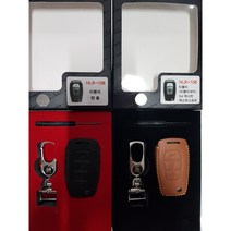 라렌토 천연가죽 스마트키케이스 HLR-108 티볼리 티볼리에어 G4렉스턴 렉스턴스포츠 코란도스포츠 키홀더, 브라운