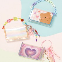 글리터가방 반짝반짝 투명 글리터 카드지갑만들기 키트 PVC가방-72394EA