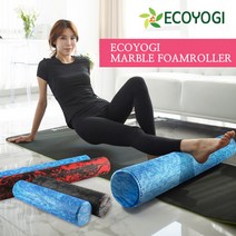 에코요기 마블폼롤러 스트레칭 마사지 폼롤러 60cm 90cm, 마블블랙
