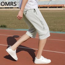 OMRS 남자 여름 캐주얼 팬츠 반바지 비치 팬츠 7부