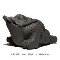 와이유 금두꺼비 가정차 문화예술품 경전인 의흥원광자사손수삼족섬차총차반, 블랙(빅사이즈)