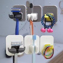 실리바스 1인용 칫솔꽂이 면도기거치대 다용도후크 걸이, 피노키오다용도걸이1P-그레이