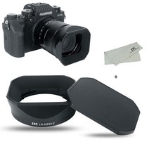 JJC LH-XF23 II 금속 정사각형 렌즈 후드 + 후드 캡 Fujifilm XF 33mm F1.4 R LM WR & Fujifilm XF 23mm F1.4 R LM WR 렌즈용 후지 필름 LH-XF23 IILH-XF23-2