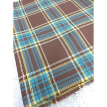 쵸코무드 선염기모 면체크 원단