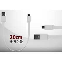 길이 20cm USB 숏 충전케이블 칼국수타입 C타입