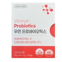 [약국정품] 그린스토어 우먼 프로바이오틱스 30캡슐 60캡슐, 30정, 1개