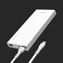 228g 가벼운 무게! 실용적인 10000mAh 스피디 슬림 핏 보조 배터리 10000mAh + 타입C 케이블