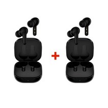 1+1 QCY T13 큐씨와이 블루투스 이어폰 APP 연동, 블랙1+1