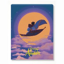 보석십자수 DIY 세트 디즈니 프린세스, 달밤 자스민 보석십자수40x50