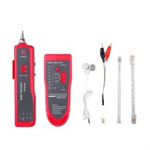 Kebidumei 와이어 트래커 트레이서 토너 전화 이더넷 LAN 네트워크 케이블 테스터 감지기 RJ11 RJ45 Cat5 Cat6 용 라인 파인더, 빨간, 03 03