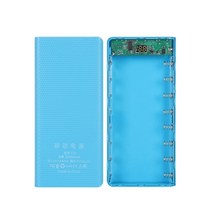 파워뱅크 DIY 8x18650 케이스 5V 2A USB 타입 C, 8x18650 블루