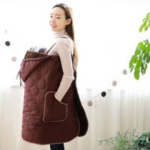 국내산 아기띠 패딩 워머 슬링띠 망토 바람막이 방한 커버 유아, 버건디