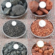 유림화훼자재상사 화산석 자연화산석화분마감재 가벼운돌 화산원석괴석유림화분 화산사(레드) 5호(30~50mm) 3kg