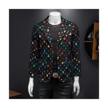 남성 데님 정장 재킷 슬림 캐주얼 비즈니스 블레이저 소셜 가을