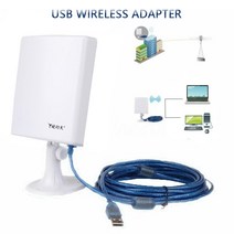 기 와이파이 라우터 야외 무선 RT3070L 방수 USB 어댑터 150Mbps 2.4G 수신기 안테나 용 5m 케이블 2.5km