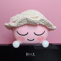 밀짚모자 라이언 어피치 카카오 프렌즈 모니터 걸이 방향제 모자 (모자만배송), 화이트