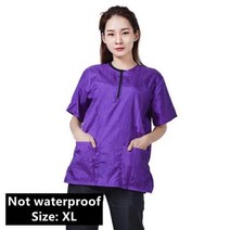 헤어캡 애완 동물 미용 작업복 방수 고양이 개 그 루머 비 스틱 털이 정전기 방지 통기성, Purple not wpf  XL