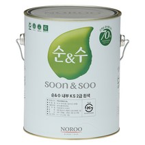 노루페인트 순앤수100 플러스 친환경 수성페인트 4리터 무광 내부용, 화이트